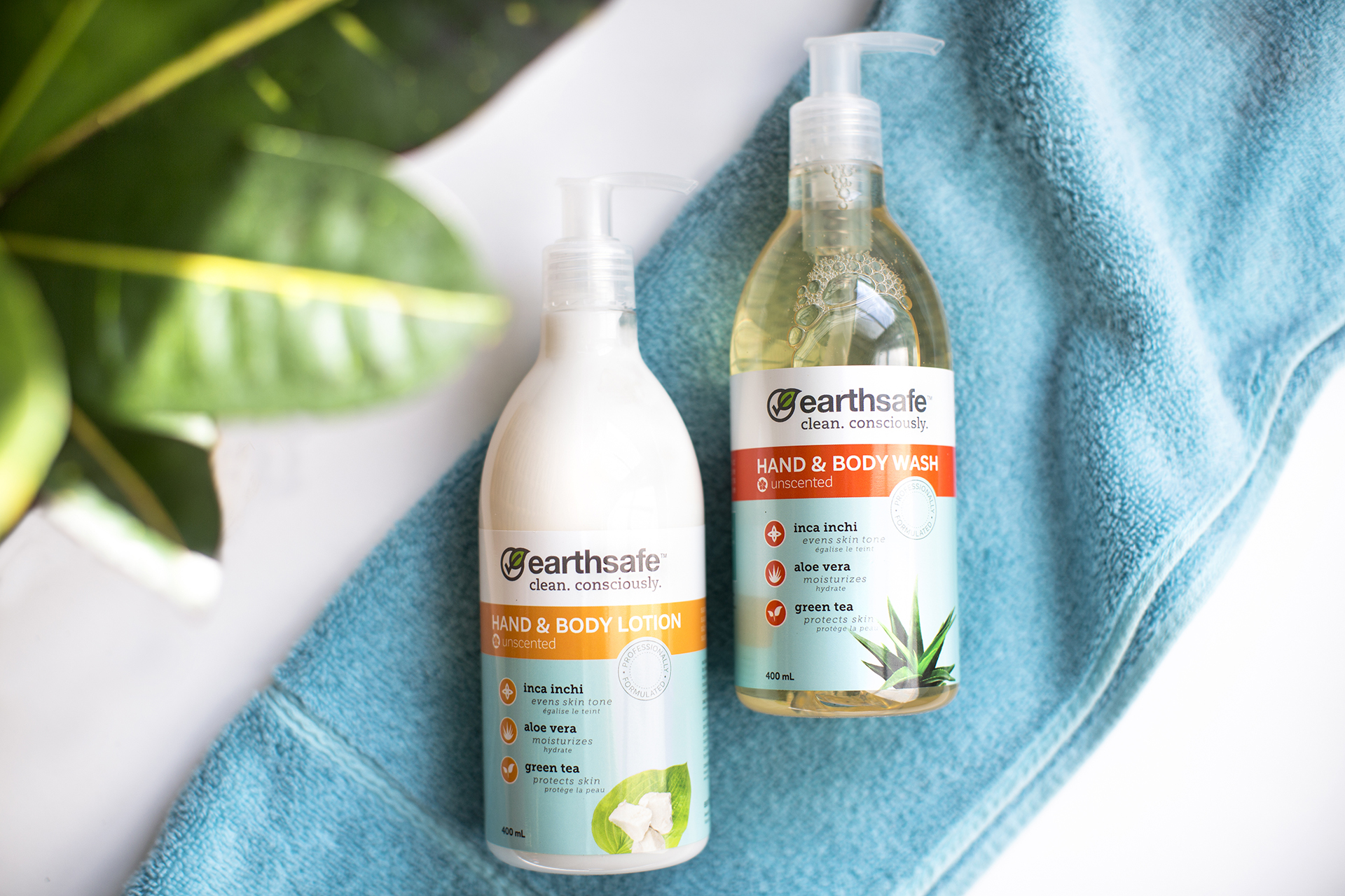 Earthsafe Unscented Hand and Body Wash and Lotion